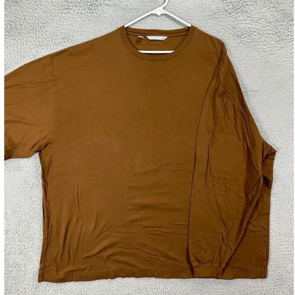 Cutter Buck T-Shirt Adult 3XT Tall Brown 100% Pima‎ Cotton Long Sleeve Tee Mens